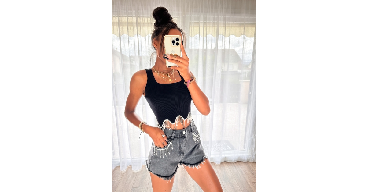Short effet usé strass - VÊTEMENTS/Jupes & Shorts - Moon Vibes